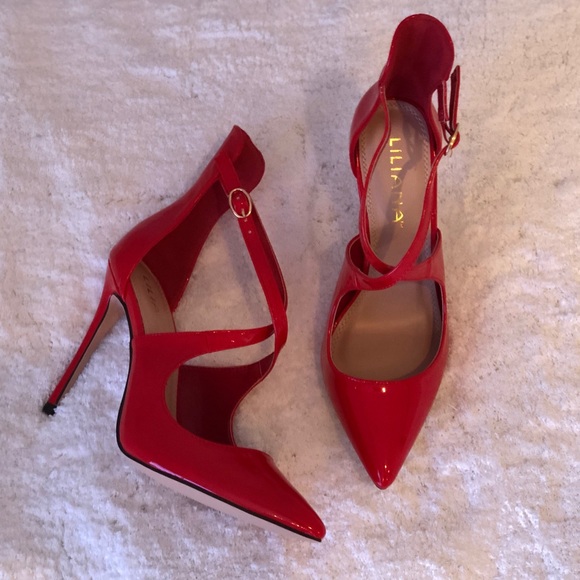 Liliana Shoes - Liliana Red Pointed Toe Stiletto